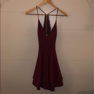 Windsor formal mini dress (burgundy)